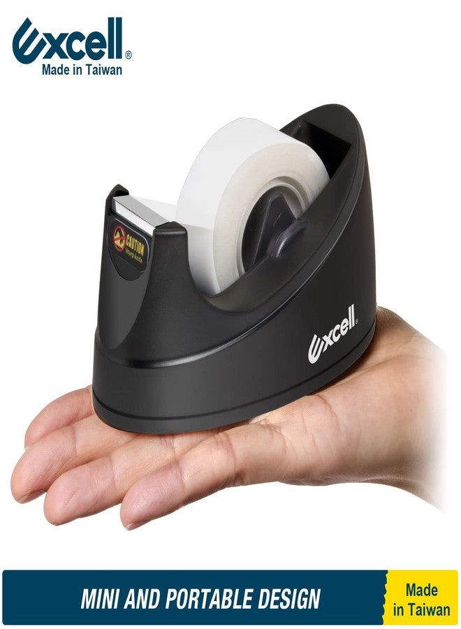 Excell EX-115BK Mini Desktop Tape Dispenser (1" core) with Adhesive Bottom, Tape Dispenser Desk for Home, Office, School and Gift Store Wrapping Purpose- 1Pack (1) - Image 5