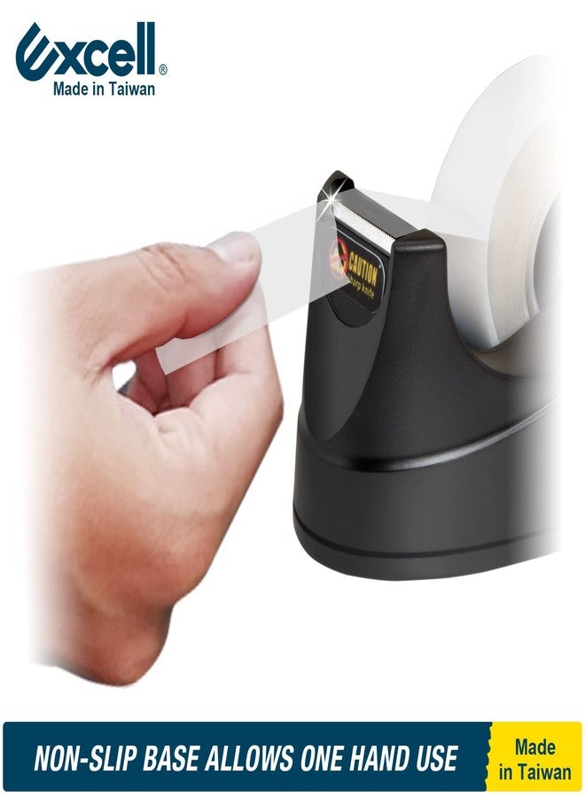 Excell EX-115BK Mini Desktop Tape Dispenser (1" core) with Adhesive Bottom, Tape Dispenser Desk for Home, Office, School and Gift Store Wrapping Purpose- 1Pack (1) - Image 3
