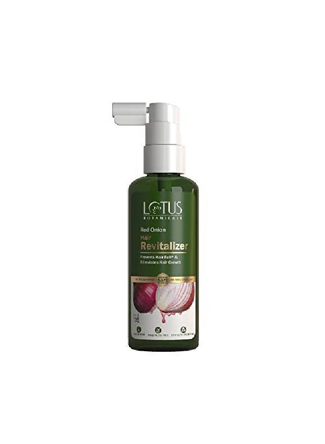 LOTUS BOTANICALS Red Onion Hair Revitalizer (Serum) | Volumising & Repairing | Mineral Oil Silicon & Chemical Free | All Hair Types | 100ml  - Image 2