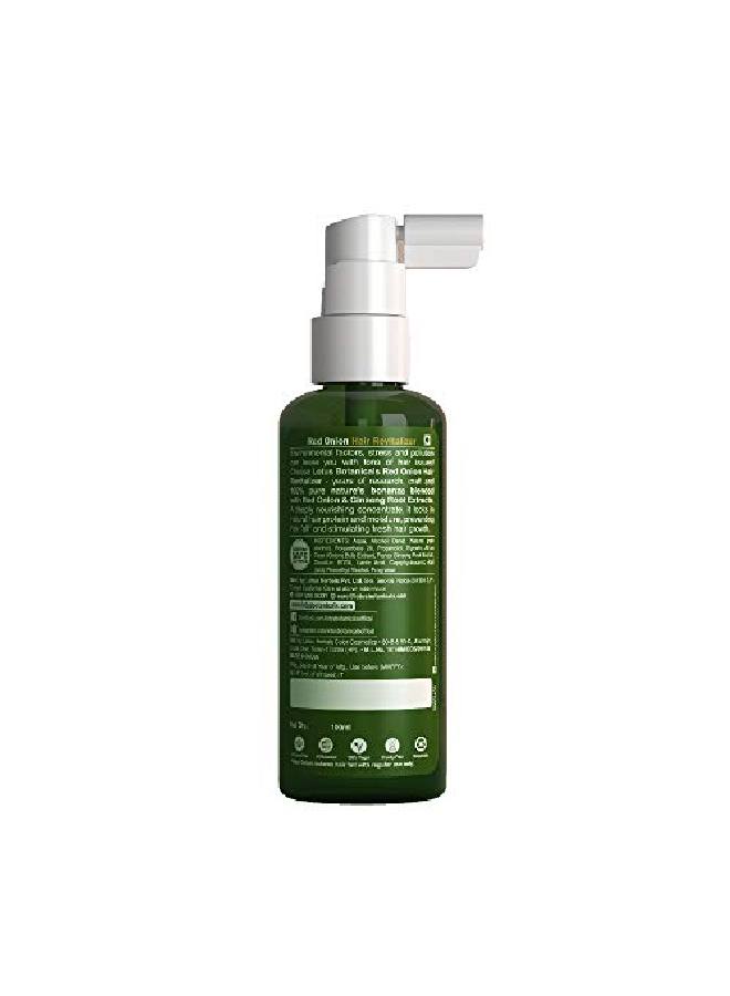 LOTUS BOTANICALS Red Onion Hair Revitalizer (Serum) | Volumising & Repairing | Mineral Oil Silicon & Chemical Free | All Hair Types | 100ml  - Image 3