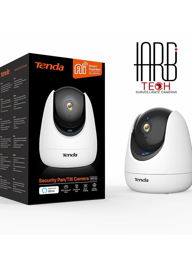 Tenda - Camera CP3 PRO 2k (3mp) Indoor Wireless - Image 1