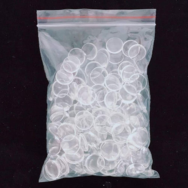 Teensery 100 Pcs 20mm Clear Round Cabochons Flat Back Glass Dome Cabochons for DIY Crafts Photo Pendant Jewelry Making (20 MM) - Image 3