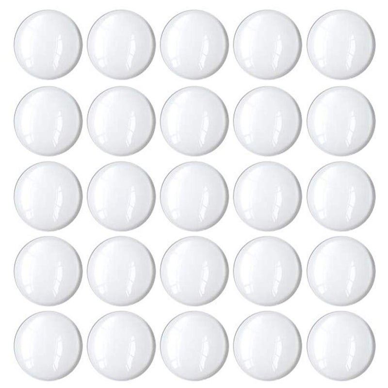 Teensery 100 Pcs 20mm Clear Round Cabochons Flat Back Glass Dome Cabochons for DIY Crafts Photo Pendant Jewelry Making (20 MM) - Image 1