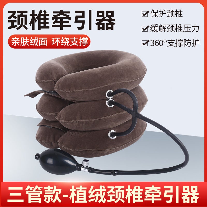 Inflatable Neck Brace, Cervical Spine Traction, Home Neck Brace Stretcher, Cervical Spine Neck Brace for Women and Men, Comfortable Correction of Cervical  Spine - Image 1