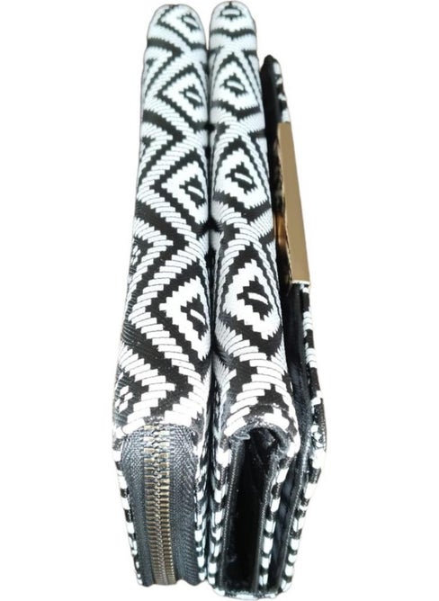My Geppeto Bag Women Black White Colorful Patterned Handbag Wallet  - Image 1