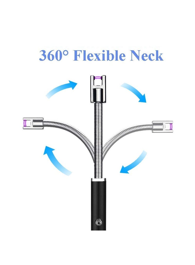SKY-TOUCH Arc Lighter, Flameless Electronic Lighter with LED Battery Indicator, Rechargeable USB Lighter, Wind & Weatherproof Lighter for Kitchen, Barbecue, Candles, Gas Stove - Image 4