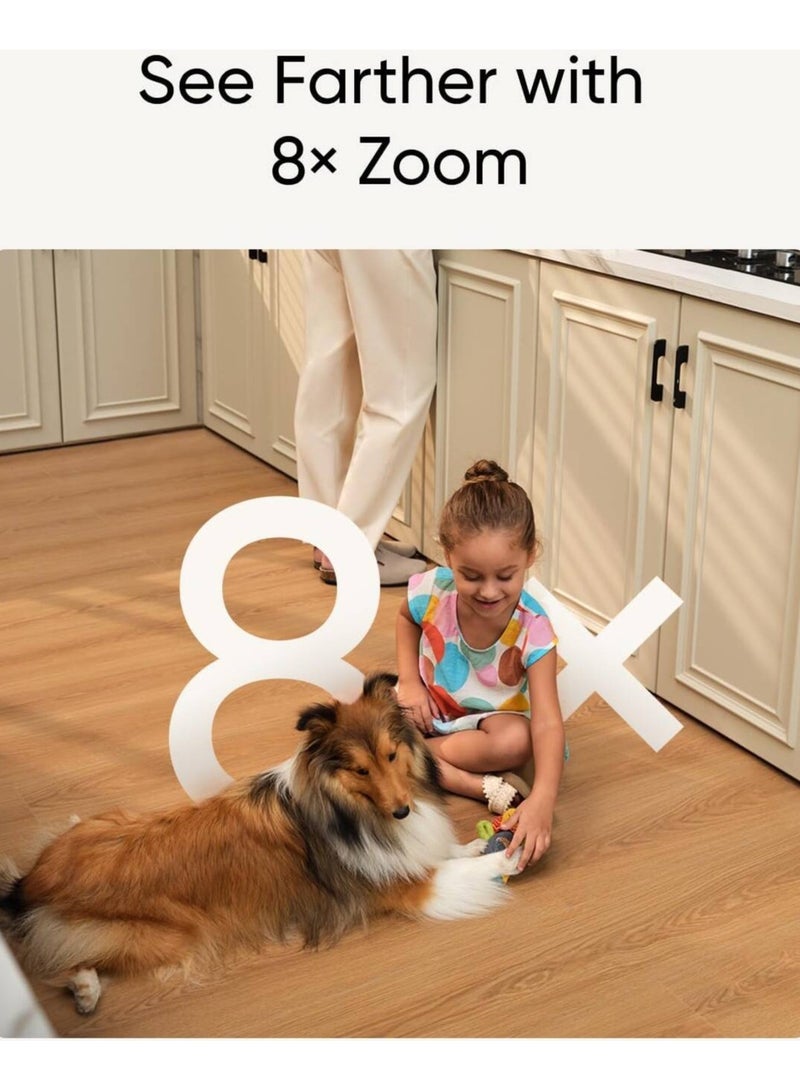 eufy Eufy Indoor Cam S350, Dual Cameras, 4K UHD Resolution Security Camera with 8 Zoom and 360 PTZ, Human/Pet AI, Ideal for Baby Monitor/Pet Camera/Home Security, Dual-Band Wi-Fi 6, Plug in  - Image 5