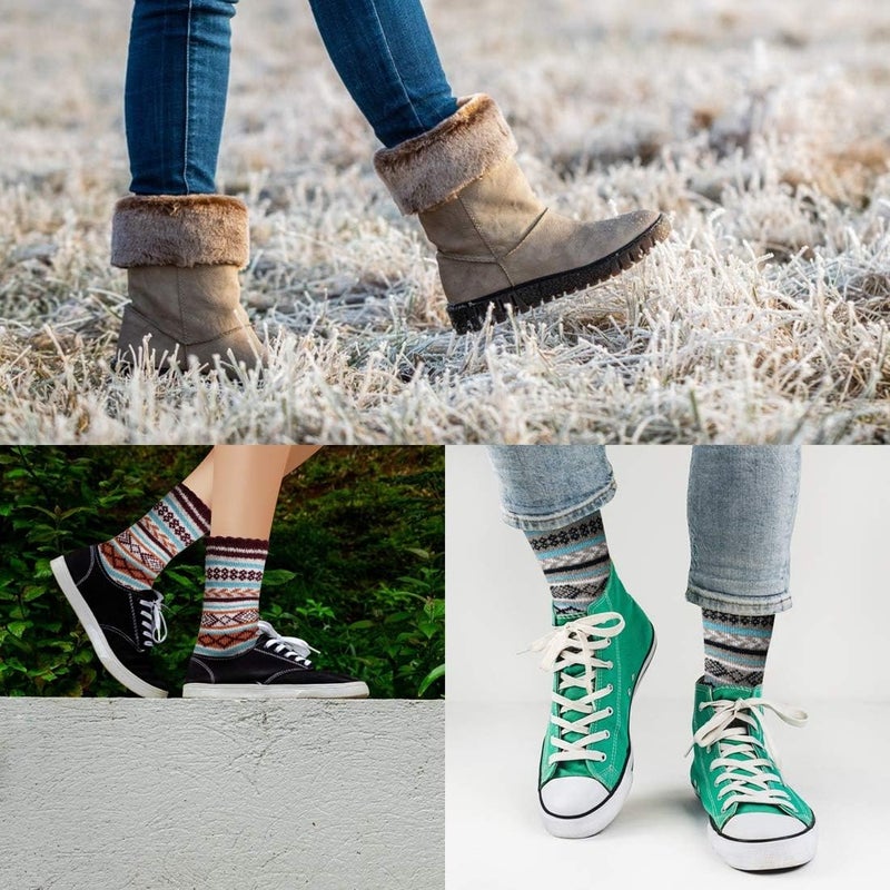 FYC Socks for Women - Stocking Stuffers Gifts for Women - Warm Thick Soft Wool Cozy Crew Socks Christmas Gifts for Woman - Image 5