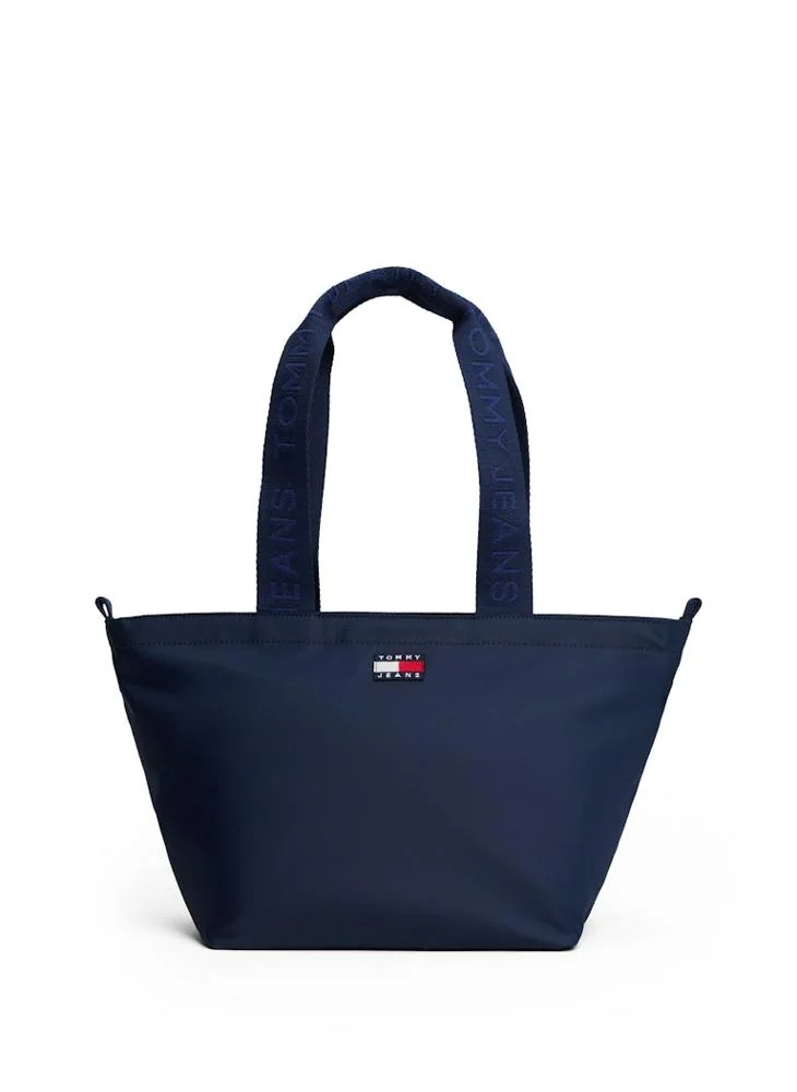 تومي جينز حقيبة توت بشعار مكرر