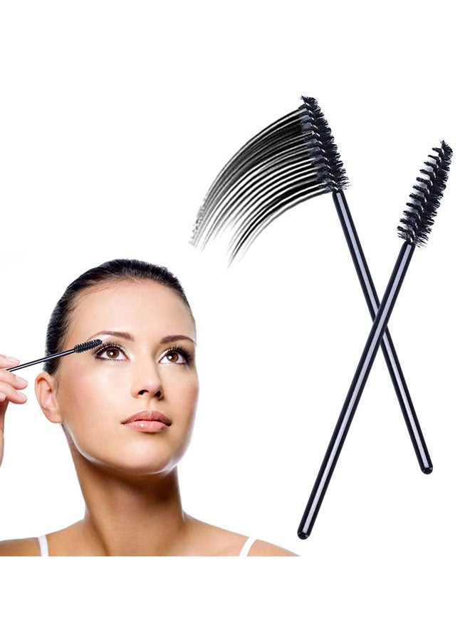 CYTHERIA 100-Piece Disposable Eyelash Mascara Applicator Wand Brush Black - Image 2