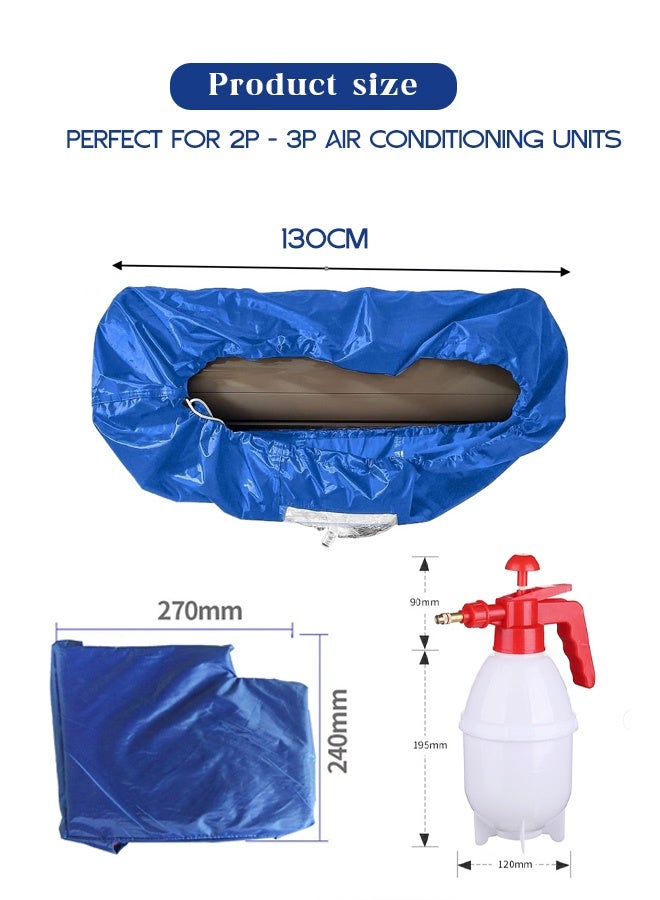 Air Conditioner Cleaning Cover Dust Washing Bag for large size 2P-3P Wall Mounted AC Service with pipe，Split air conditioner cleaning cover/Air conditioner cleaning tools/Cleaning towels/Home & Kitchen/Kitchen accessories/Air conditioner cleaners/Cover/Air conditioner cleaning cover/Cleaning air conditioner cover - Image 3