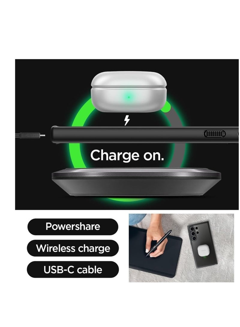 ماجيك ماسك حافظة شفافة من سلسلة Magic Mask Q متوافقة مع حافظة صلبة مضادة للصدمات + غطاء خلفي صلب واقٍ من السيليكون الشفاف مع إطار من السيليكون لهاتف (أسود اس 23 ألترا) - Image 4