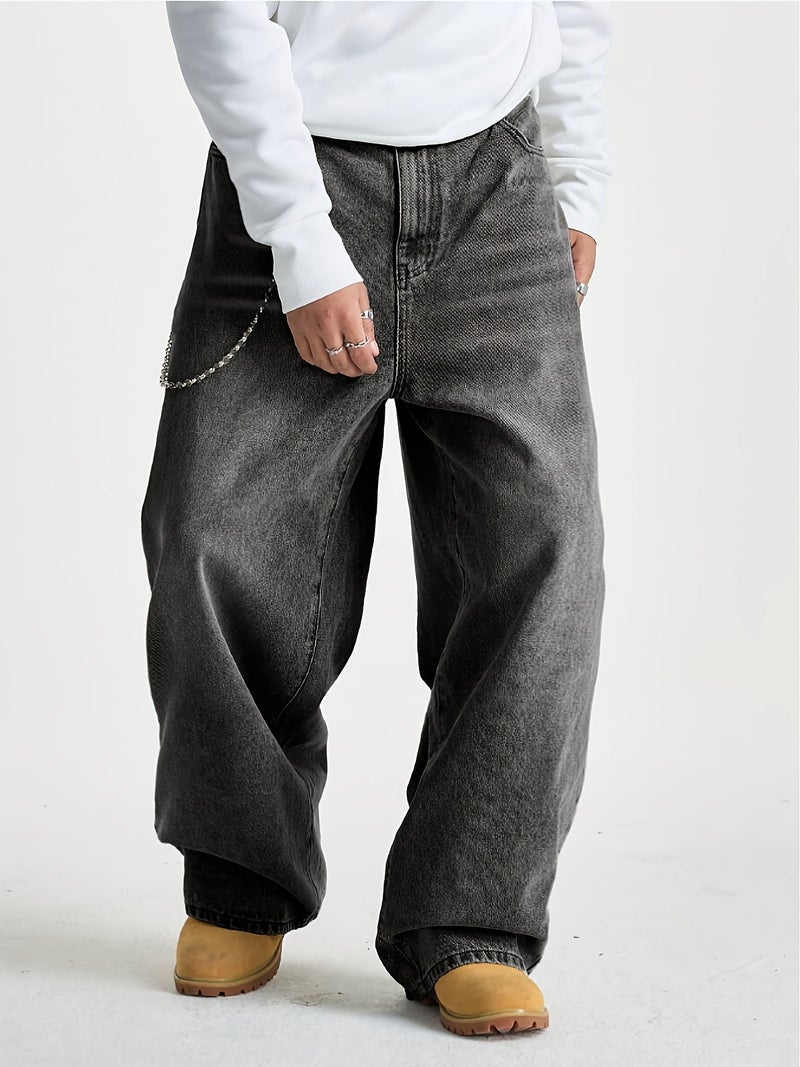 Men's High Street Wide-Leg Jeans - Image 4