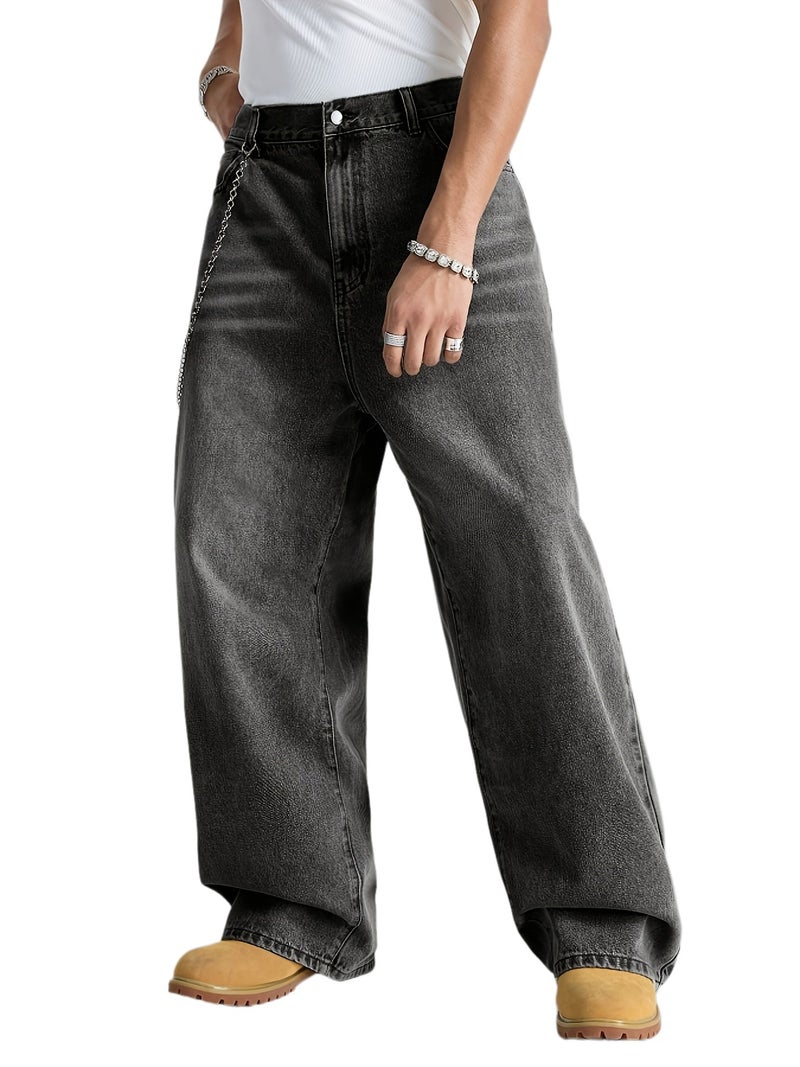 Men's High Street Wide-Leg Jeans - Image 1