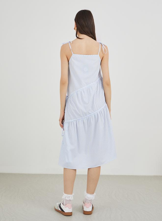 Take Two Solid Sleeveless Tiered Knee Length Dress - Image 5