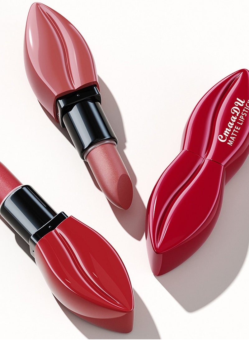 CmaaDu Lipstick Matte Velvet Long Lasting High Pigment Longwear Not Fade Waterproof Unique Weightless Lip Makeup for Women 1 Pcs - Image 5