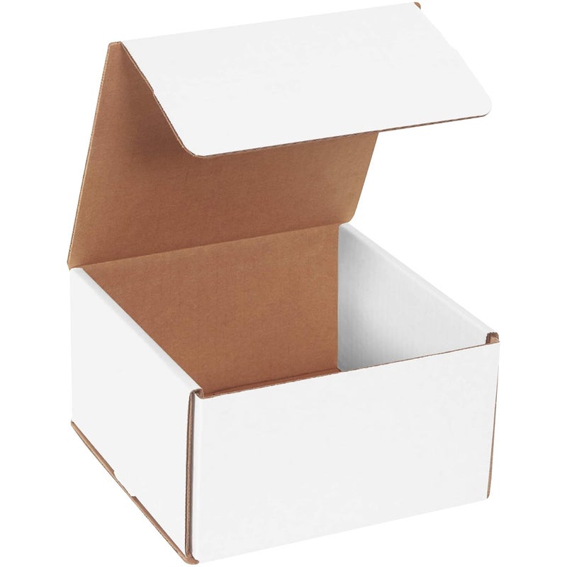 BOX USA BM774 7"L x 7"W x 4"H، أبيض (عبوة من 50) - Image 1