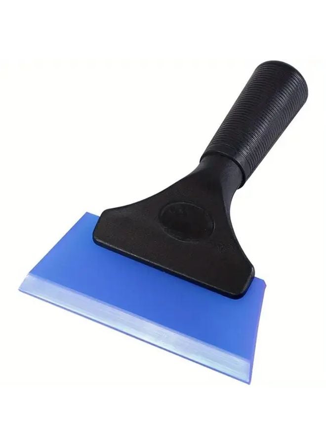 2pcs Small Squeegee with 5 Inch Pure Blue Rubber Blade Mini Wiper for Window Tinting Mirror Glass Cleaner Non Slip Handle ABS Plastic - Image 3