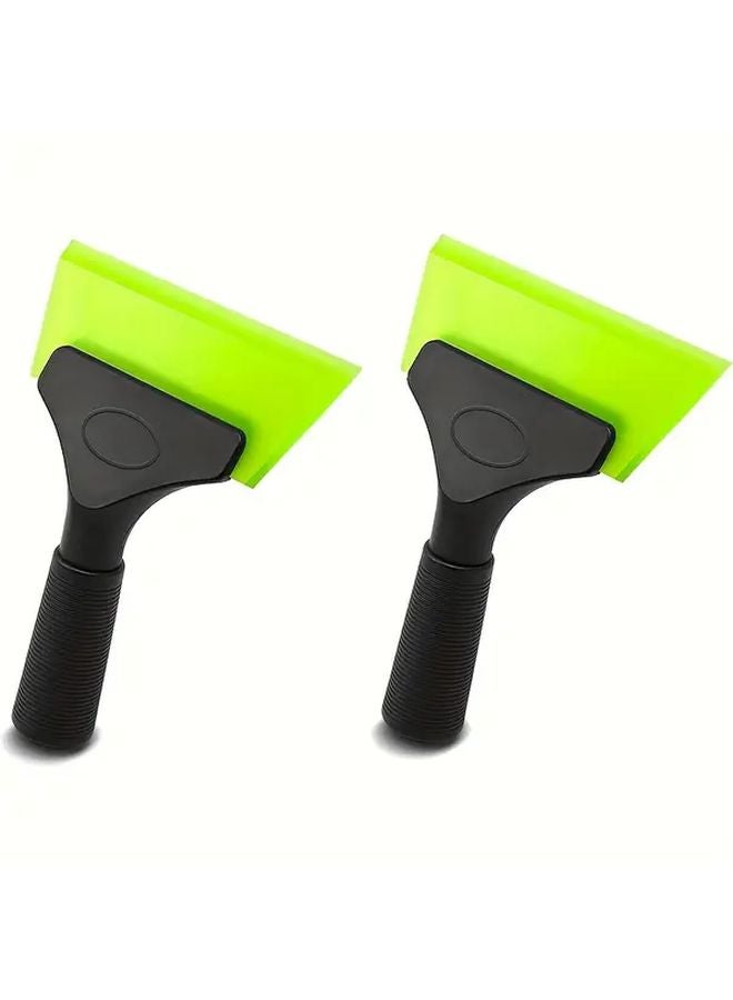 2pcs Small Squeegee with 5 Inch Pure Blue Rubber Blade Mini Wiper for Window Tinting Mirror Glass Cleaner Non Slip Handle ABS Plastic - Image 5