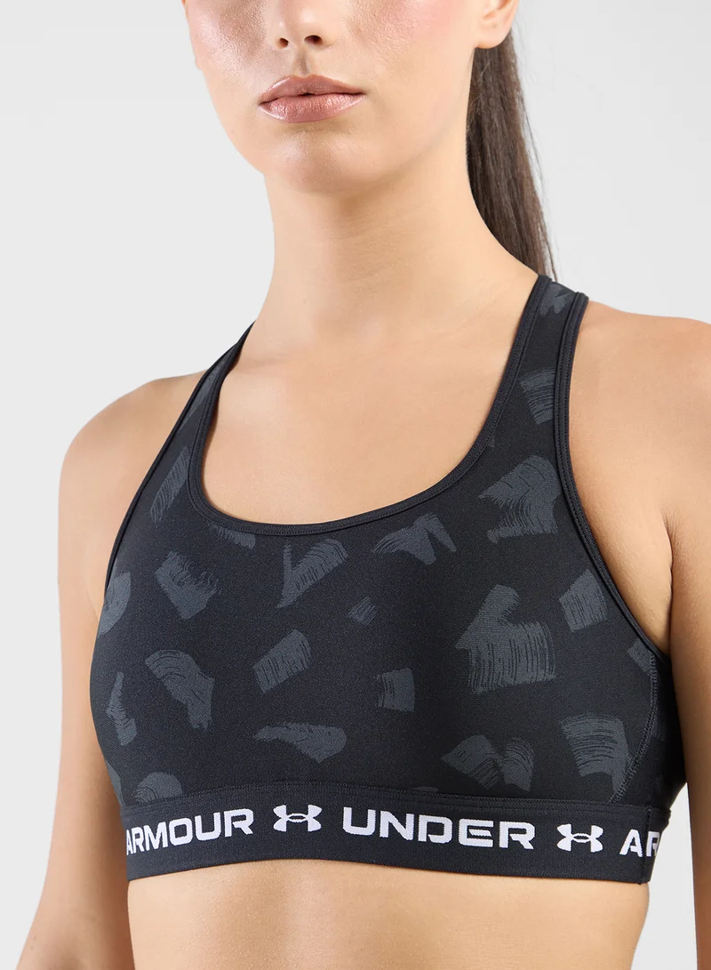 اندر ارمور Printed Crossback Medium Support Bra