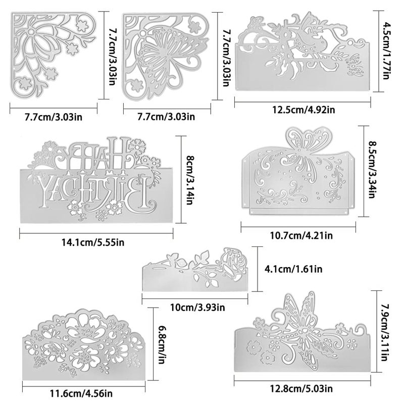 AFUNTA 8 Sets Dies for Card Making, Birthday Metal Die Cuts Rose Flower Bird Butterfly Cutting Dies Embossing Stencils for DIY Scrapbook Album Decorative, Scrapbook Card Making - Image 5