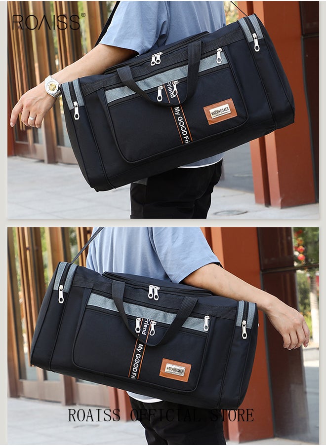 roaiss Waterproof Foldable Travel Bag for Short Trips Large Capacity Shoulder Bag for Men and Women, Ideal for Boys and Girls, Versatile and Stylish, Large-Capacity Bag  - Image 3