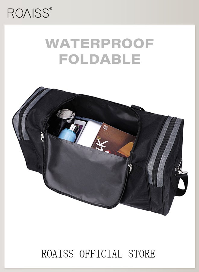 roaiss Waterproof Foldable Travel Bag for Short Trips Large Capacity Shoulder Bag for Men and Women, Ideal for Boys and Girls, Versatile and Stylish, Large-Capacity Bag - Image 5