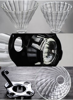 Generic V60 Pour Over Coffee Maker Set, Glass Coffee Maker With Filter Paper, 600ml  - Image 4
