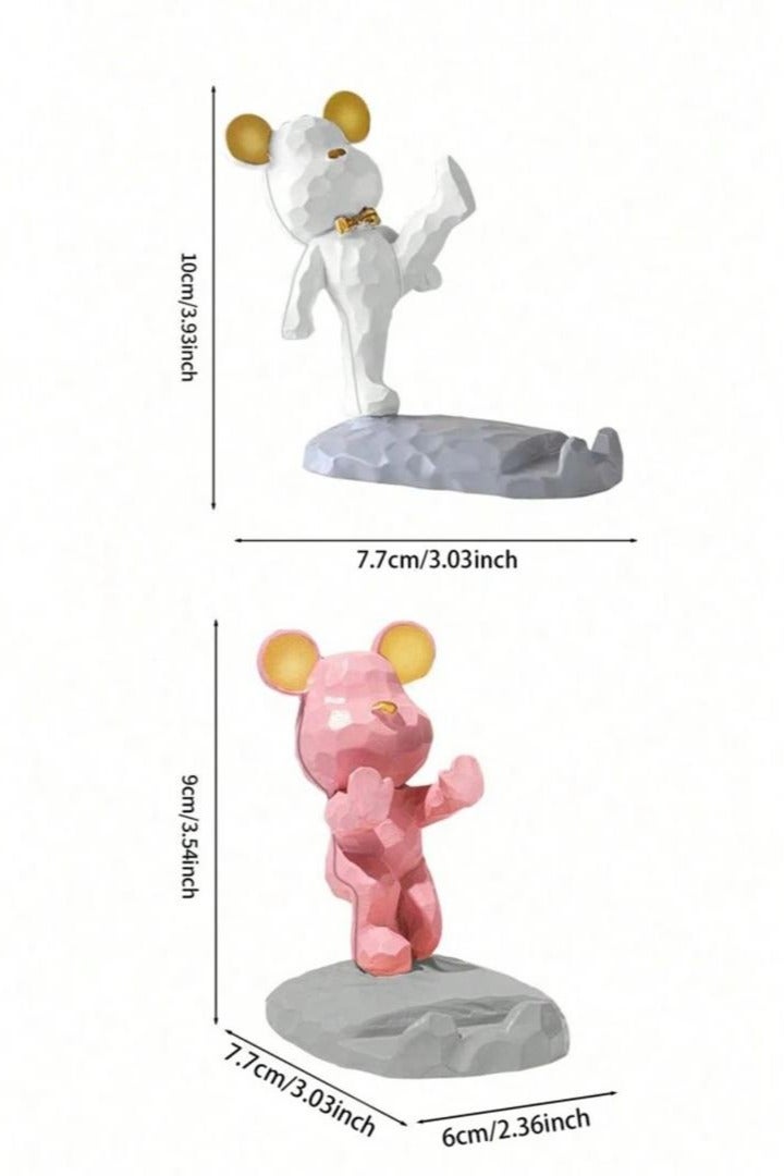 Bear Shaped Phone Stand – Cute Desk Holder for Smartphones, Decorative Gift for Home or Office - Image 4