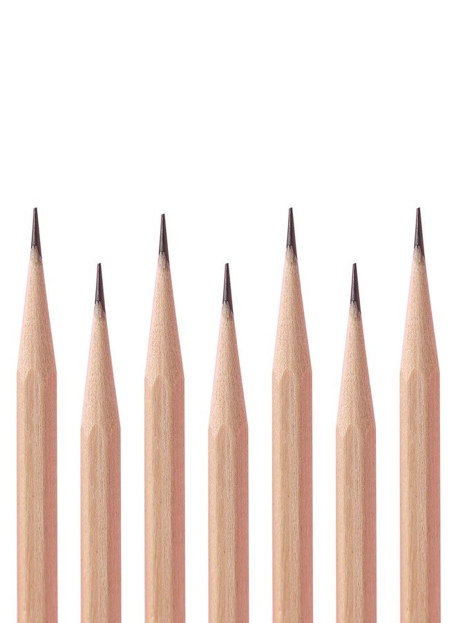 Buspoll 10 Stick HB Pencils Unpainted Natural Wood Grain Triangular for Kids Stationery - Image 4