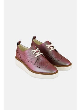 COLE HAAN Women Broad Og Pltform Wingtp Lace Up Casual Shoes, Brown  - Image 1
