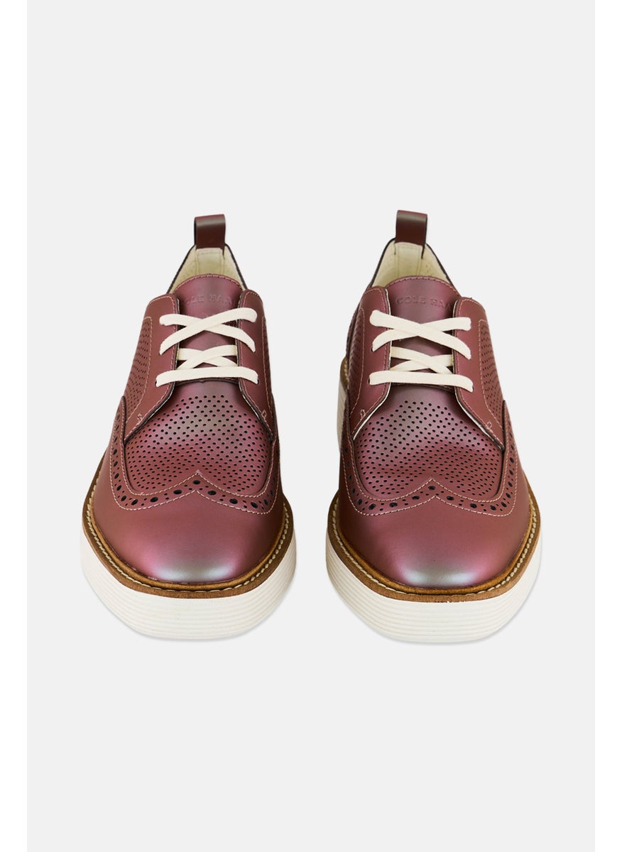COLE HAAN Women Broad Og Pltform Wingtp Lace Up Casual Shoes, Brown  - Image 4