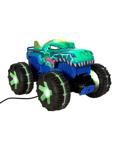 Hot Wheels HW R/C 1:15 شاحنة الوحش ميغا وركس الحية - Image 1