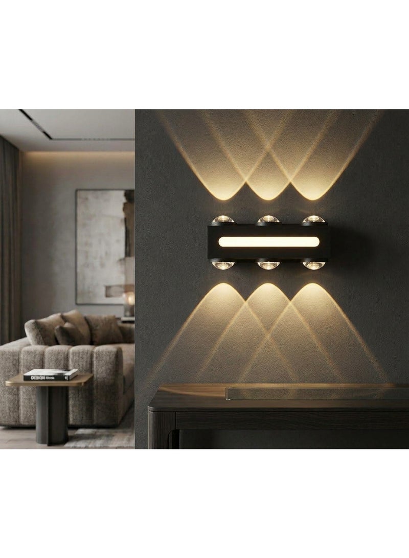 ابليك حائط مودرن LED بإضاءة علوية وسفلية للديكور الداخلي
