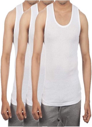 LUX Premium Men’s Vest – [Pack of 3] White, Net Design - pzsku/ZCE7E141152EFF2DD7EE4Z/45/_/1653641034/72ee632c-0624-4bd4-8071-cc523bb6fd60