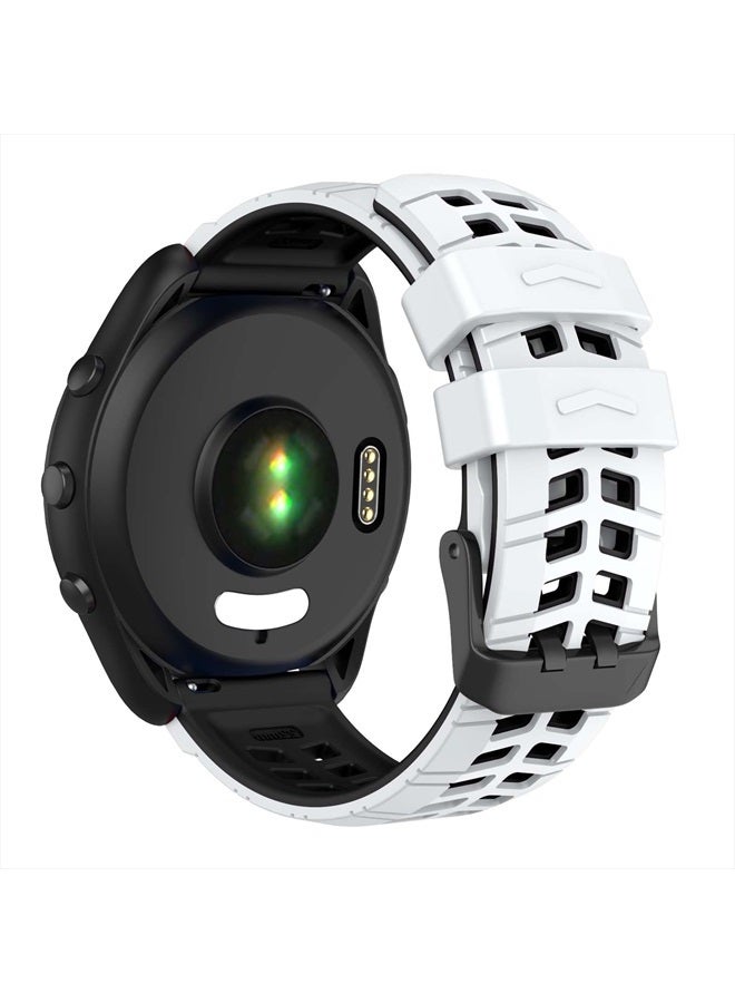 ISABAKE Compatible with Garmin Vivoactive 4/Venu 2/Forerunner 255 265 Bands,Silicone Strap Sport Wristband for Samsung Galaxy Watch 3 45mm/Galaxy Watch 46mm/Gear S3 Frontier Watch Band - Image 1