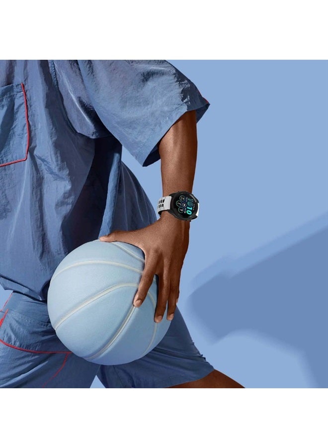 ISABAKE Compatible with Garmin Vivoactive 4/Venu 2/Forerunner 255 265 Bands,Silicone Strap Sport Wristband for Samsung Galaxy Watch 3 45mm/Galaxy Watch 46mm/Gear S3 Frontier Watch Band - Image 2