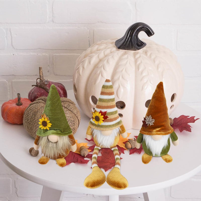 Dazonge Fall Decor  Thanksgiving Decorations  3Pcs Fall Thankgiving Gnomes Plush For Tiered Tray Mantel Shelf Table Decor  Thanksgiving Decorations For Home - Image 5