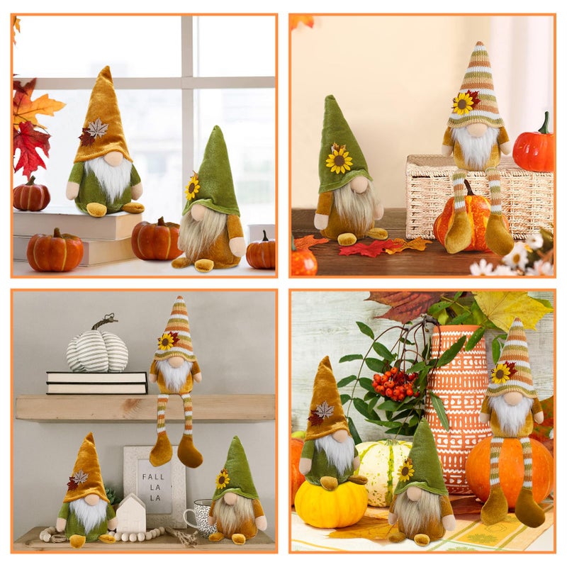 Dazonge Fall Decor  Thanksgiving Decorations  3Pcs Fall Thankgiving Gnomes Plush For Tiered Tray Mantel Shelf Table Decor  Thanksgiving Decorations For Home - Image 4