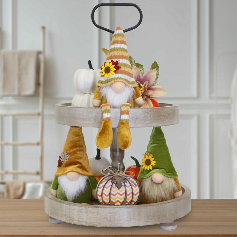 Dazonge Fall Decor  Thanksgiving Decorations  3Pcs Fall Thankgiving Gnomes Plush For Tiered Tray Mantel Shelf Table Decor  Thanksgiving Decorations For Home - Image 3