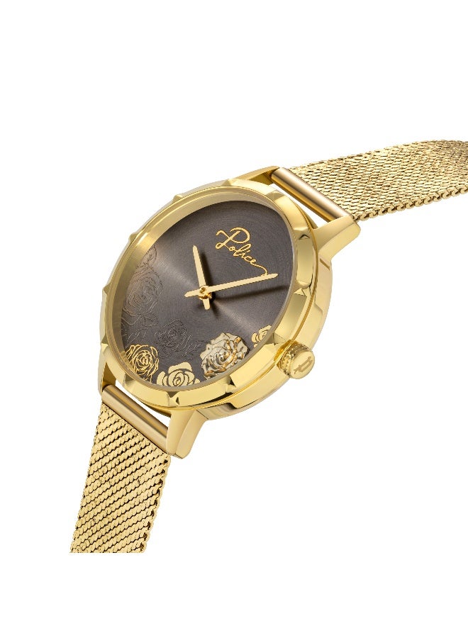 POLICE Women Marietas Grey Dial Gold Stainless Steel Bracelet Analog Watch - 36Mm - Image 2