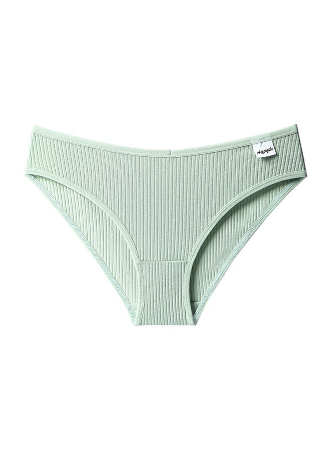 Pure Cotton Underwear Women's Style Mid-waist Girls' Student Briefs Women's Style Traceless Hip-lifting Briefs