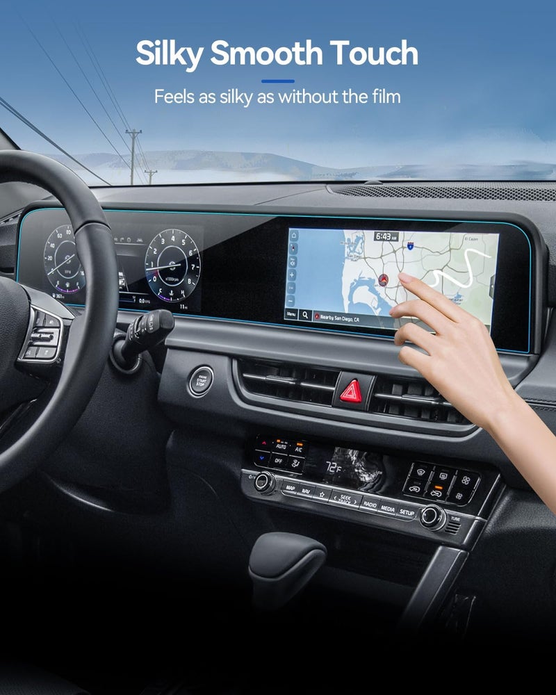LANTU Seltos Screen Protector for 2024-2026 Kia Seltos 10.25" HD Clear Nano Touchscreen Protector Film - Image 5