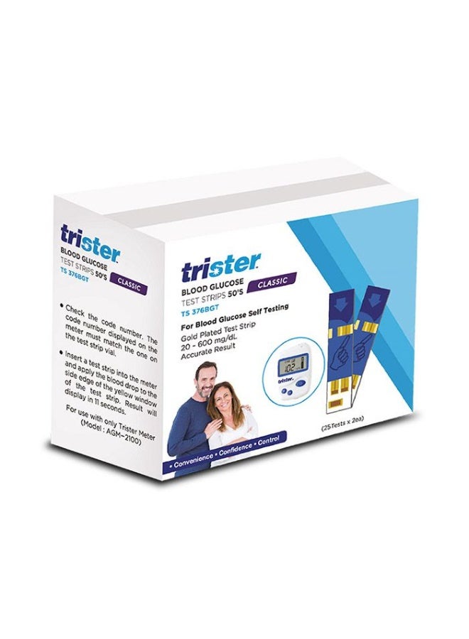 Trister Blood Glucose Self Testing Strips- 50's - Image 1