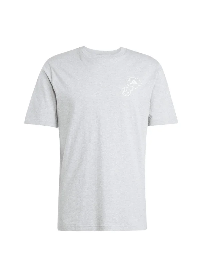 اديداس adidas M L VERB CIR T Grey Training T-SHIRTS for Men - XS