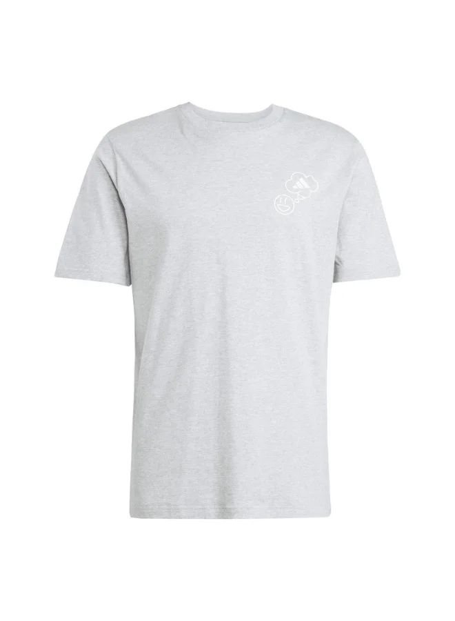 adidas Originals lounge verbiage circle men graphic t-shirt
