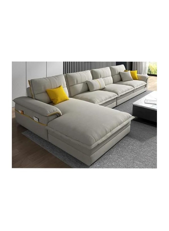 كومفينست طقم أريكة على الطراز الشمالي من Comfynest على شكل حرف L مع وسائد فخمة  - Image 1