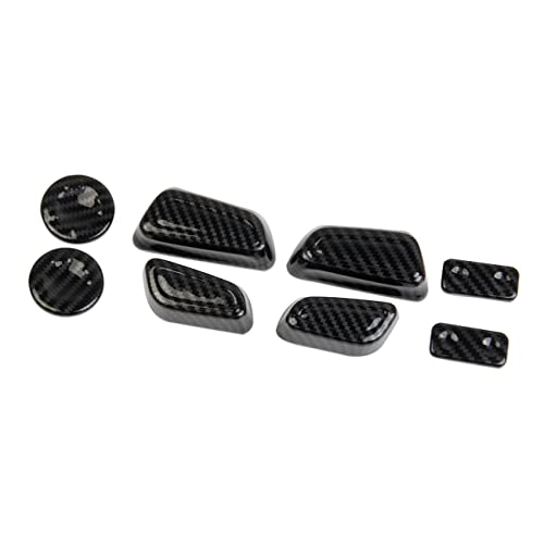 Fewshaw Carbon Fiber Front Seat Adjustment Button Panel Trim Accessories for Toyota Tundra 2022+ Sequoia 2023+ Tacoma(Button Cover) - Image 3