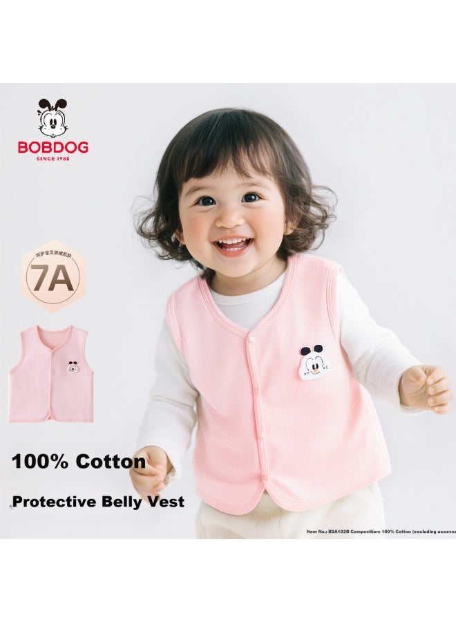 Babu Bean Baby Vest Spring And Autumn Pure Cotton Infant Boys And Girls Class A Warm Waistcoat Children's Sleeveless Jacket Autumn And Winter - Image 1