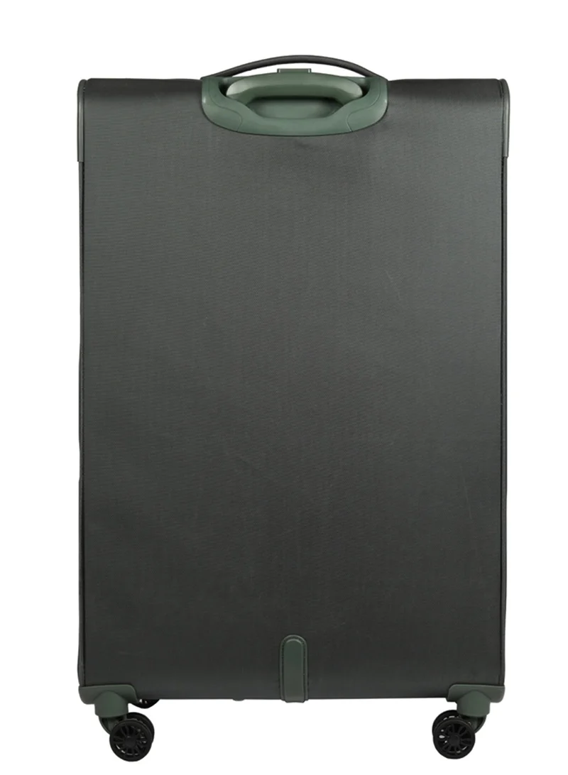 AMERICAN TOURISTER  Majoris + Suitcase, Check-In Size 83 cm, 4 Spinner Wheels, Soft Top, 100% Polyester, Balsam Green|TSA Combination Lock|Expandable - 3 Years International Warranty  | Best Price UAE